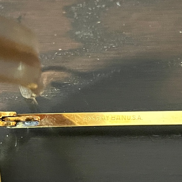 Vintage L & B Ray Bans Gold Aviator Sunglasses No Case - Picture 5 of 6